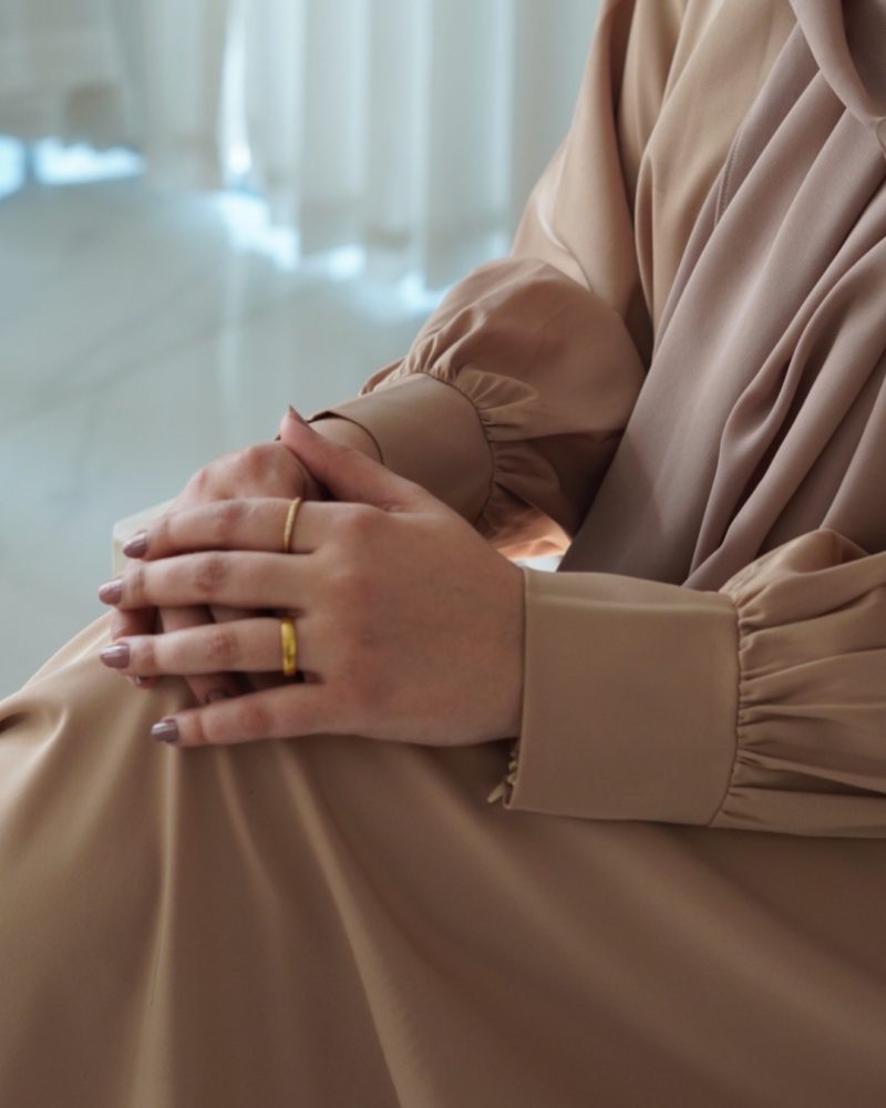 Noor Everyday Abaya with zip cuff and lightweight fabric for everyday use.