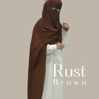 Signature Saudi Niqab Set-Rust Brown