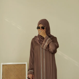 Elan Champagne Brown Abaya