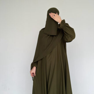 Olive Everyday Wear Abaya Set