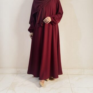 Daily Wear Abaya-Maroon
