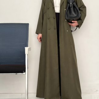 Corporate Coat Abaya Olive